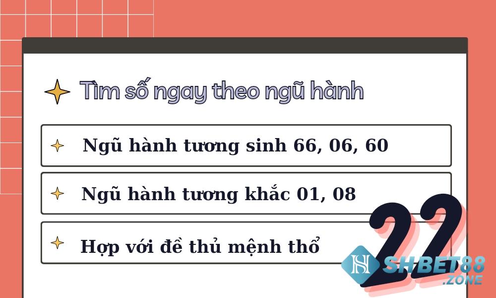 Lô về 22 hôm sau nên đánh con gì - Mách nước đề thủ 6 Áp dụng phương pháp ngũ hành tương sinh - tương khắc tìm số đẹp lô về 22 hôm sau nên đánh con gì