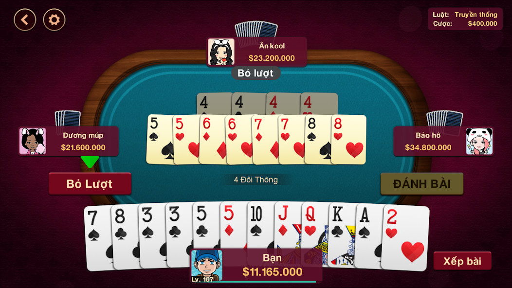 Cách chơi Tiến Lên Miền Nam, mẹo chơi cho người mới 10 Chú ý đến việc sử dụng Lá 2 trong khi chơi bài Tiến Lên Miền Nam